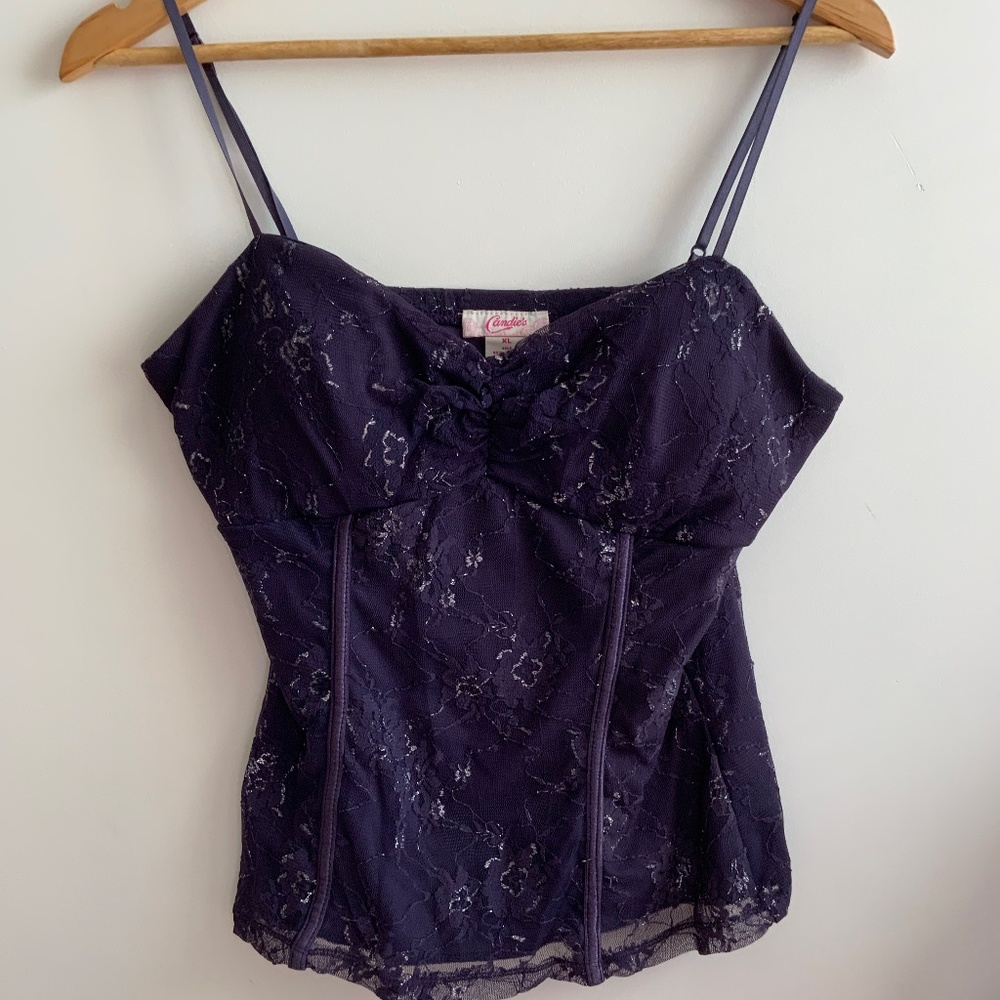 Purple Lace Candie’s Corset Top